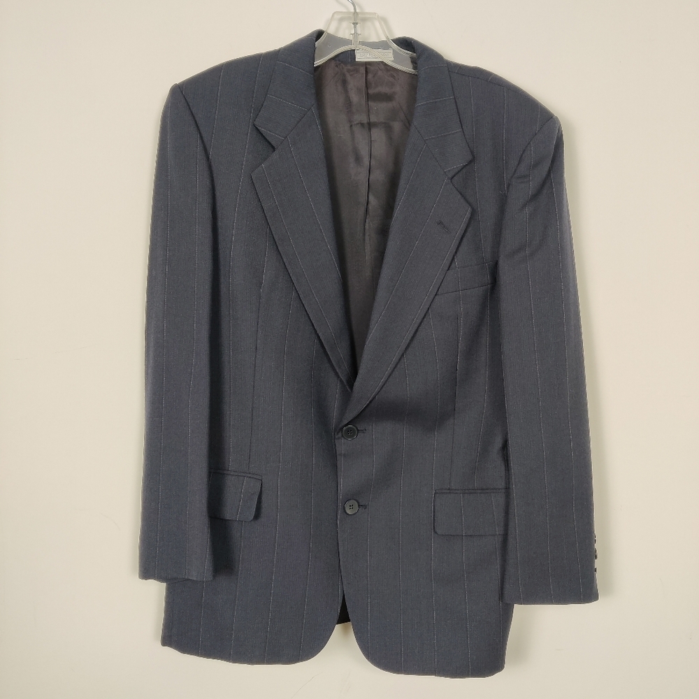 Henley by Par Tip Top Men's Nautical Pin Striped Blazer Sport Coat Wool Size 40S